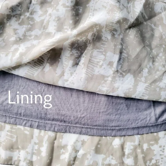 Soft Surroundings Summer Breeze Tan & Grey Abstract Sleeveless Lined Maxi Dress - Picture 10 of 16